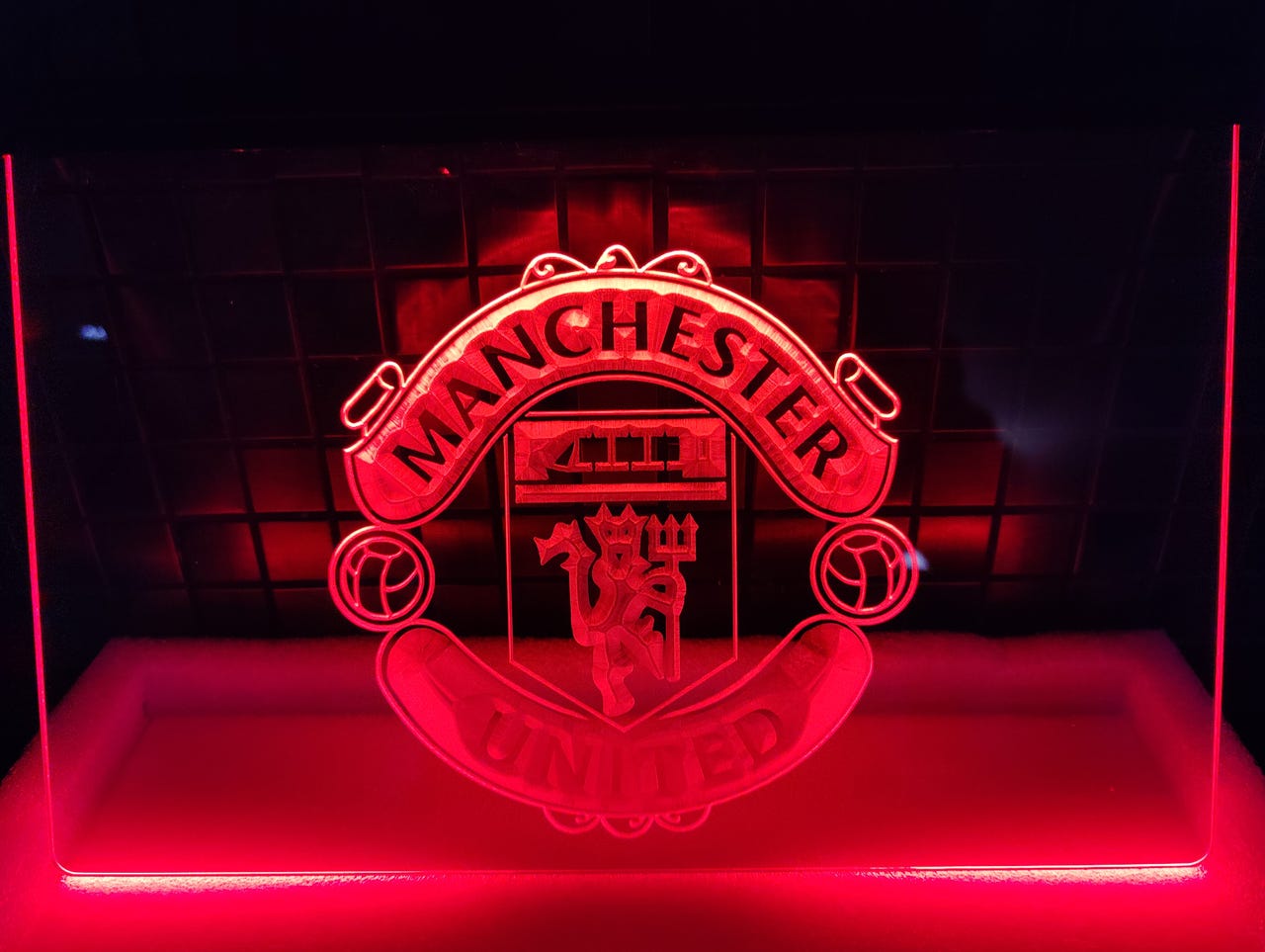 Manchester United mutd skilt lysskilt led bar mancave reklame | FINN-torget