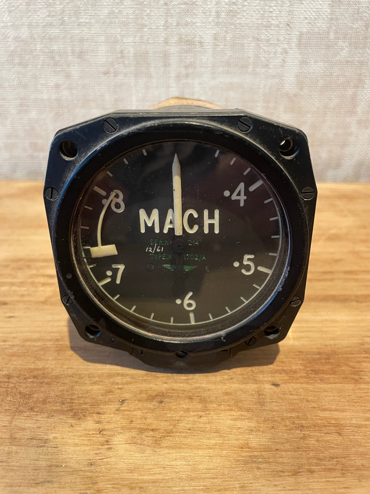 Originalt RAF Machmeter (1961) – fra Hawker Hunter | FINN-torget