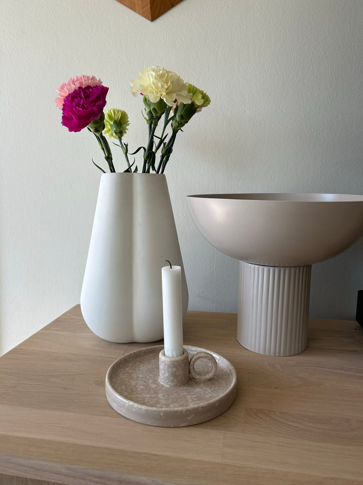 Cooee Design Clover Vaso In Ceramica Fatto A Mano Verde Scuro 18 Cm