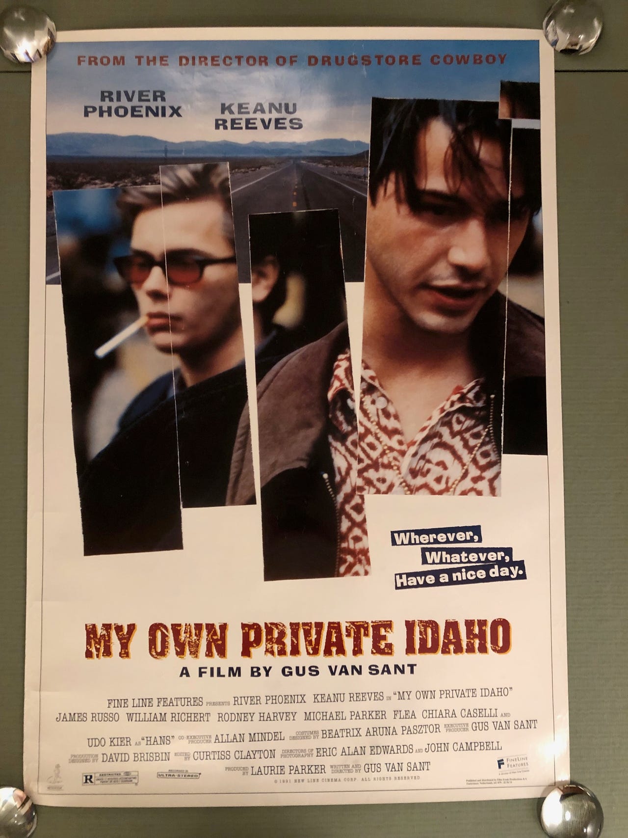 MY OWN PRIVATE IDAHO (1991) – filmplakat med River Phoenix & Keanu ...