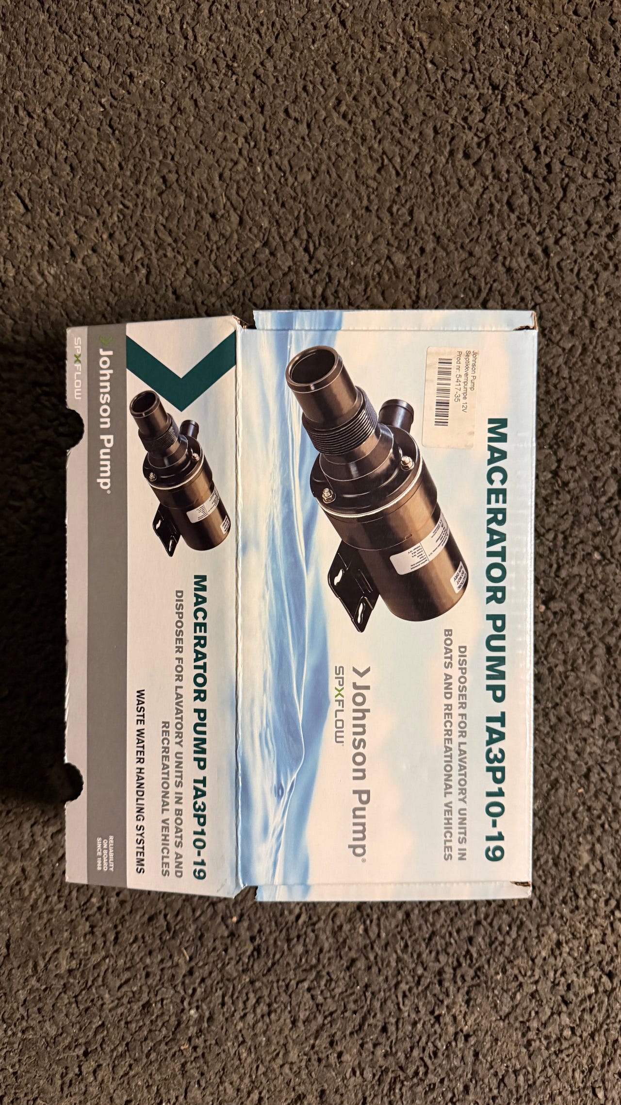 Johnson Pump 10-24453-05 Pompe Broyeuse TA3P10-19, 37 LPM, Nitrile, 24V