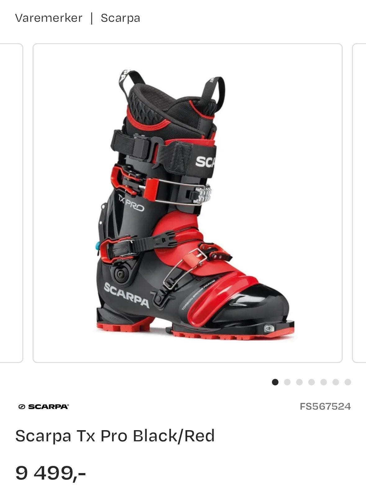 Scarpa TX Pro telemarkstøvler 260 svart/rød | FINN-torget
