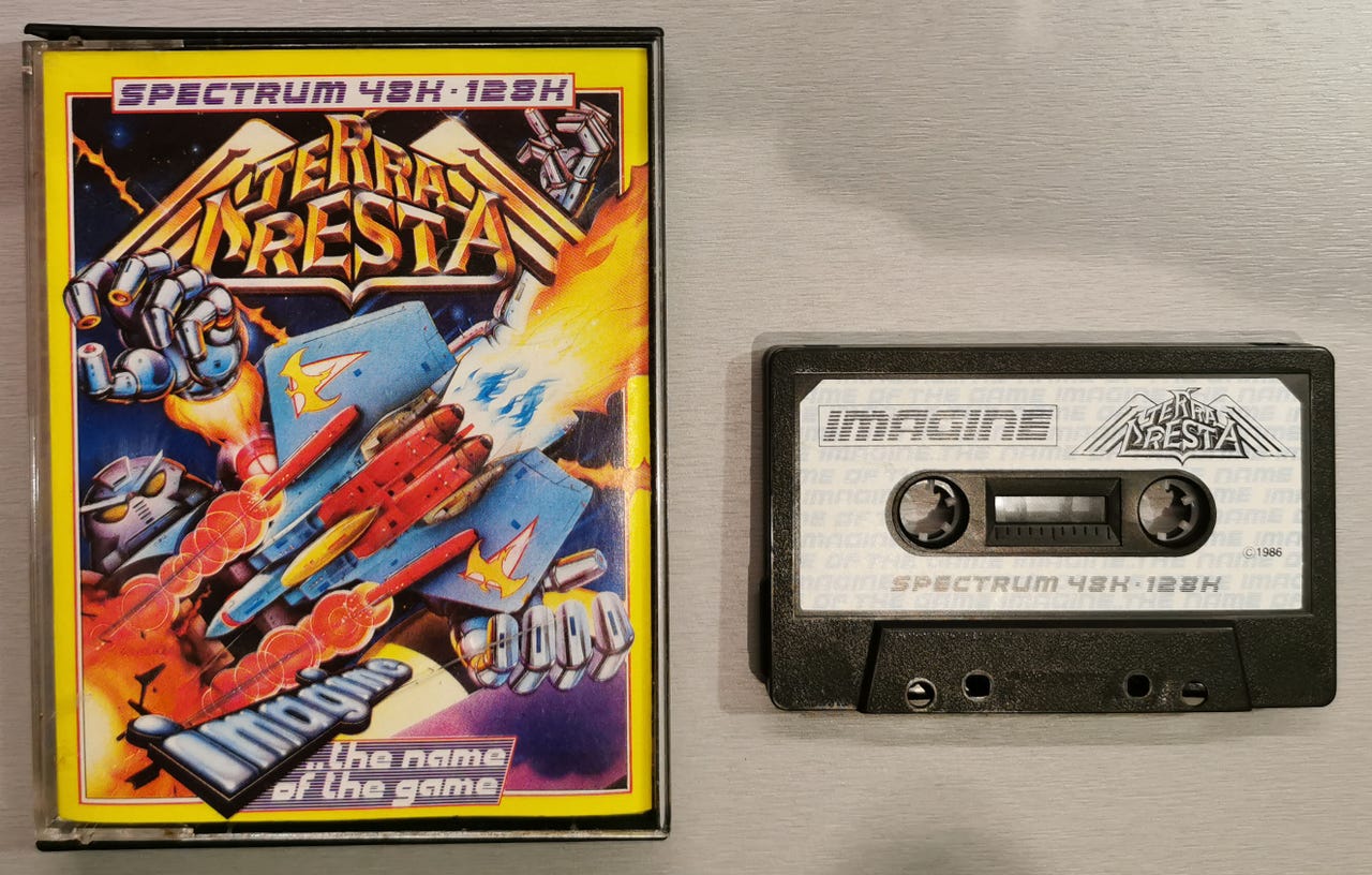 Jeu Vidéo Retro Terra Cresta Commodore 64 64H/128H Cassette Non testé CIB 1986