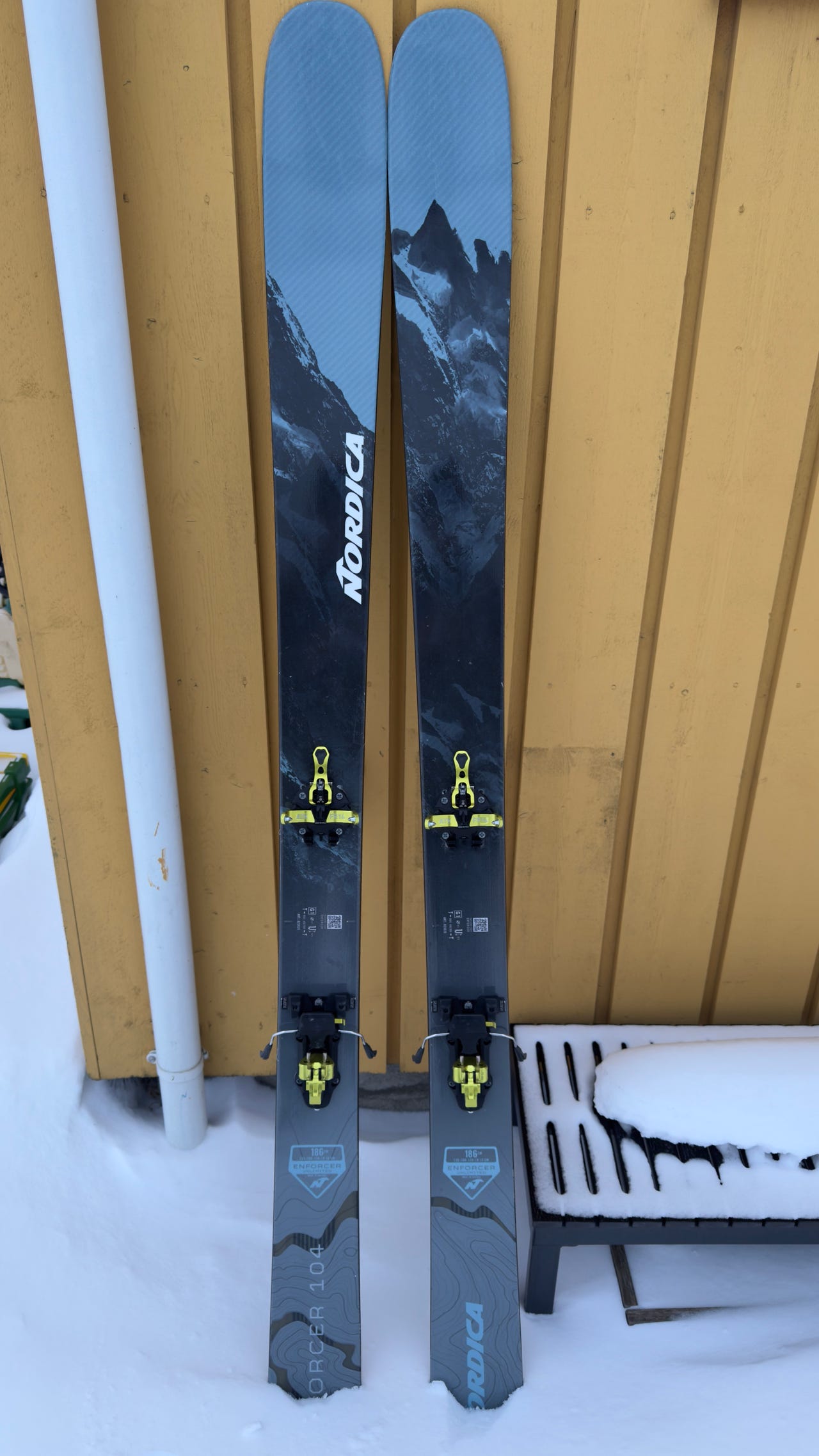 Nordica enforcer unlimited 104, 186cm med ATK fr14 og feller