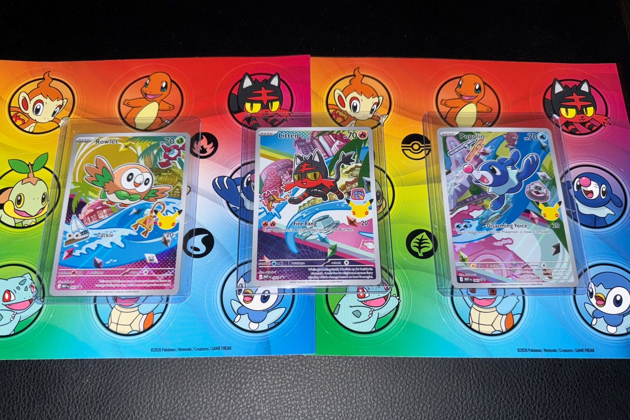 First Partner Pokemon Promo - GEN 7 set - Rowlet 043, Litten 044 ...