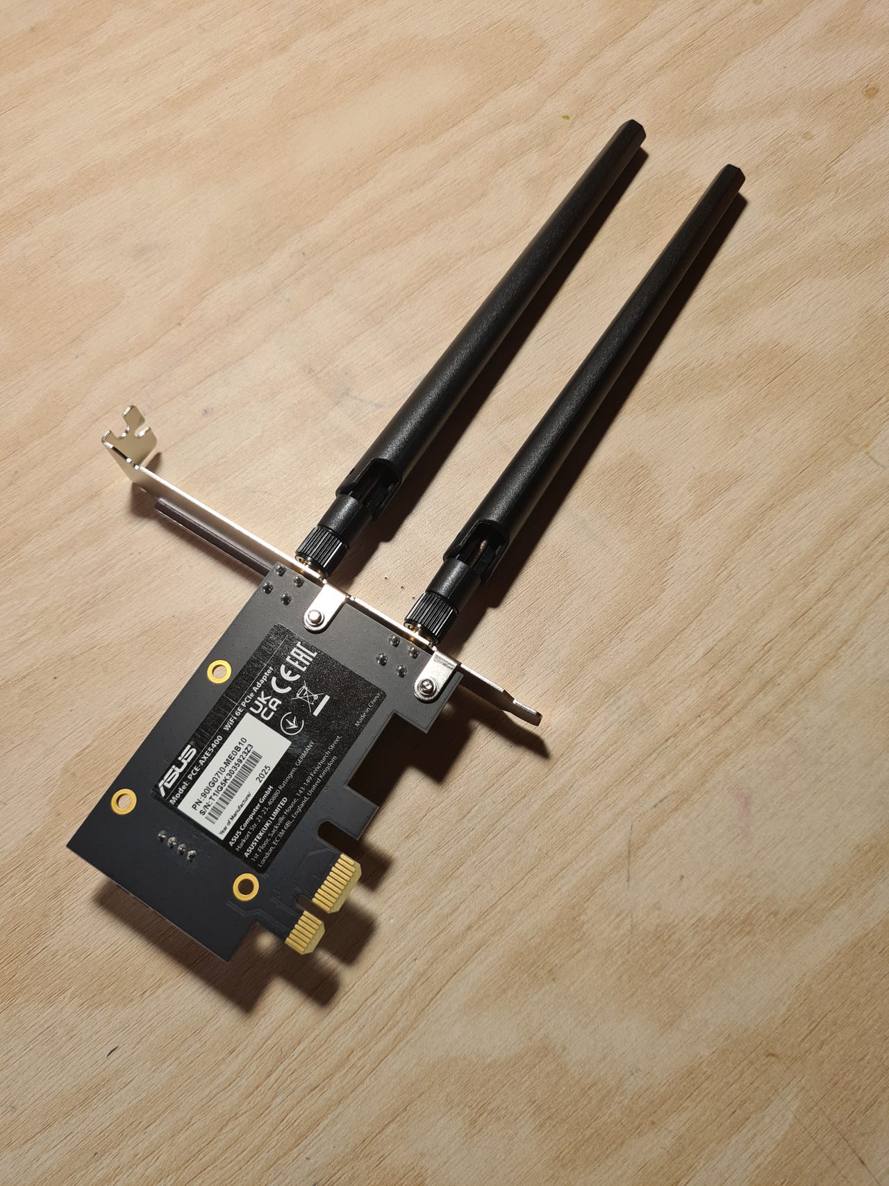 Carte Asus Adaptateur WiFi 6E PCE-AXE5400 - Neuf, Bluetooth 5.2, PCIe