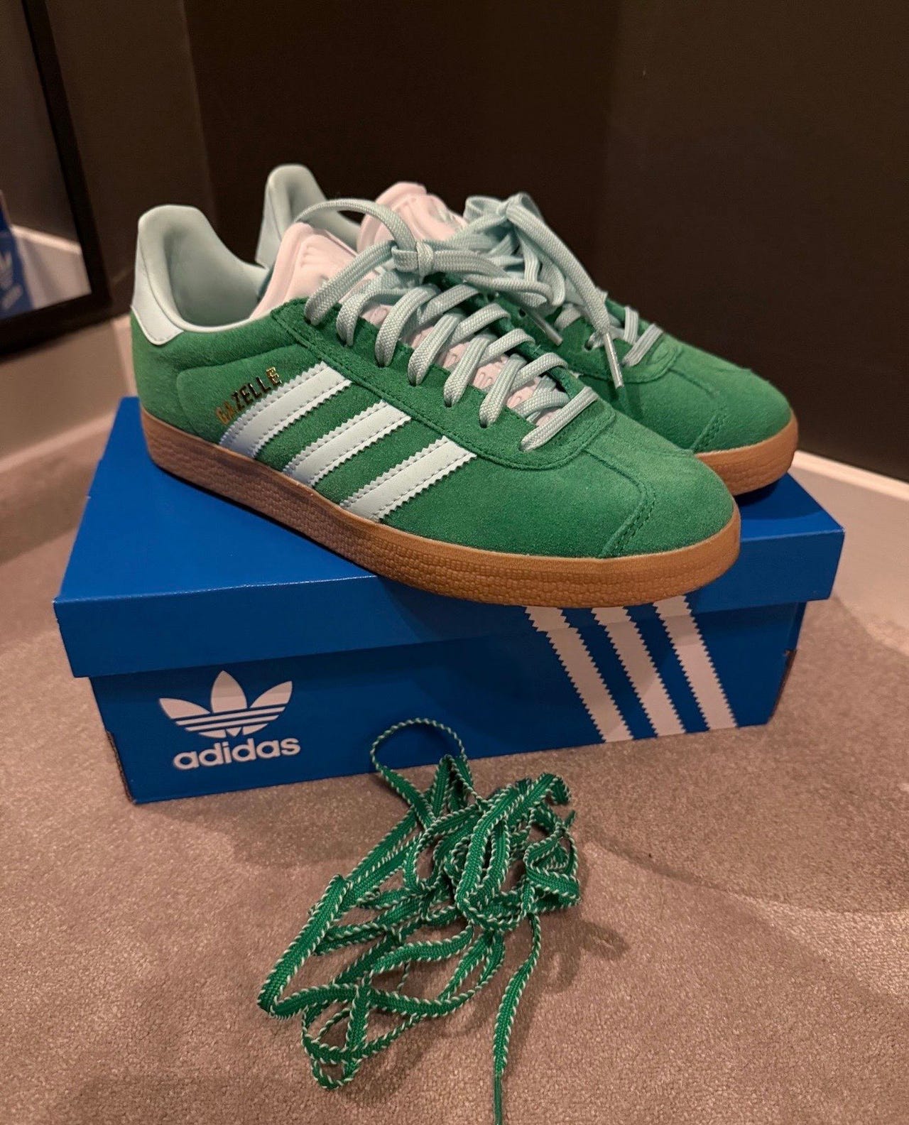 adidas gazelle silver green womens Adidas Gazelle