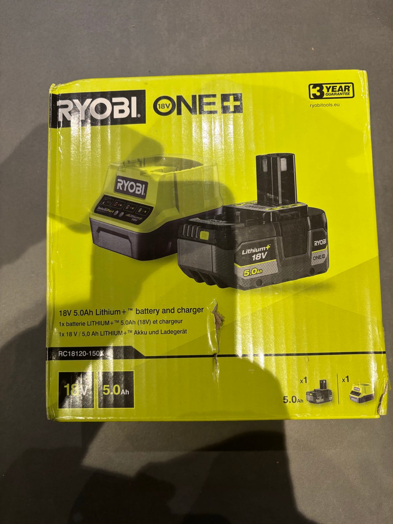Ryobi ONE+ RC18120-150X batteri og lader 18V 5,0Ah | FINN-torget