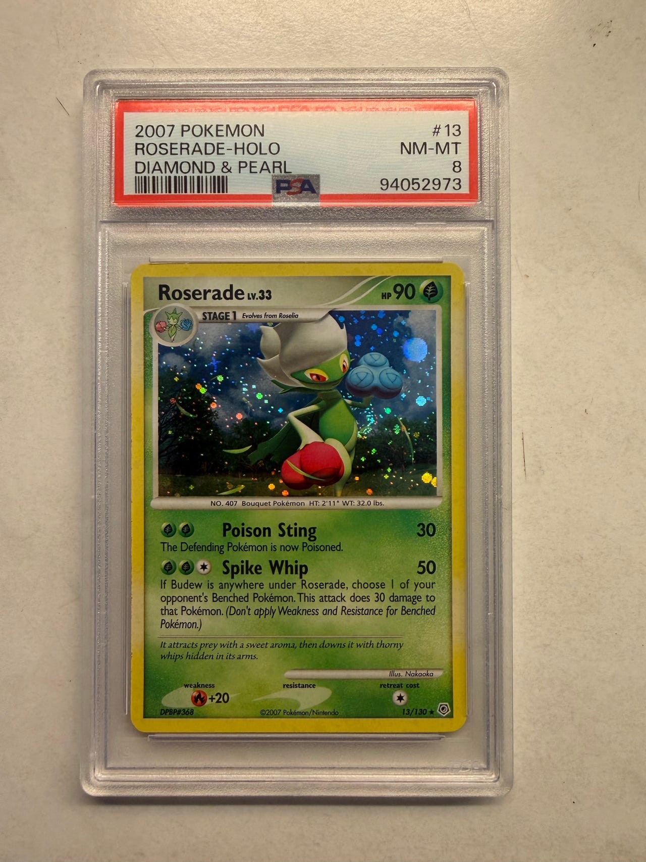 Pokemon Roserade #13 PSA 8 (åpen for bud ved rask handel) | FINN-torget