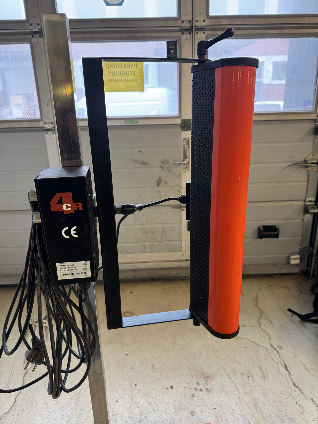 4CR IR1 IR-tørker 1000W 230V svart/oransje med helt ny IR rør lampa ...