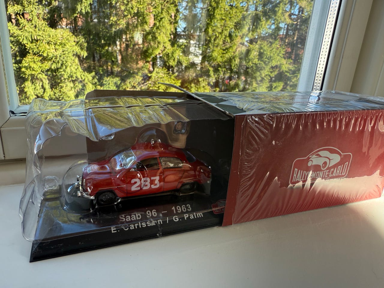 Rallye Monte-Carlo Saab 96 1963 modellbil rød | FINN-torget