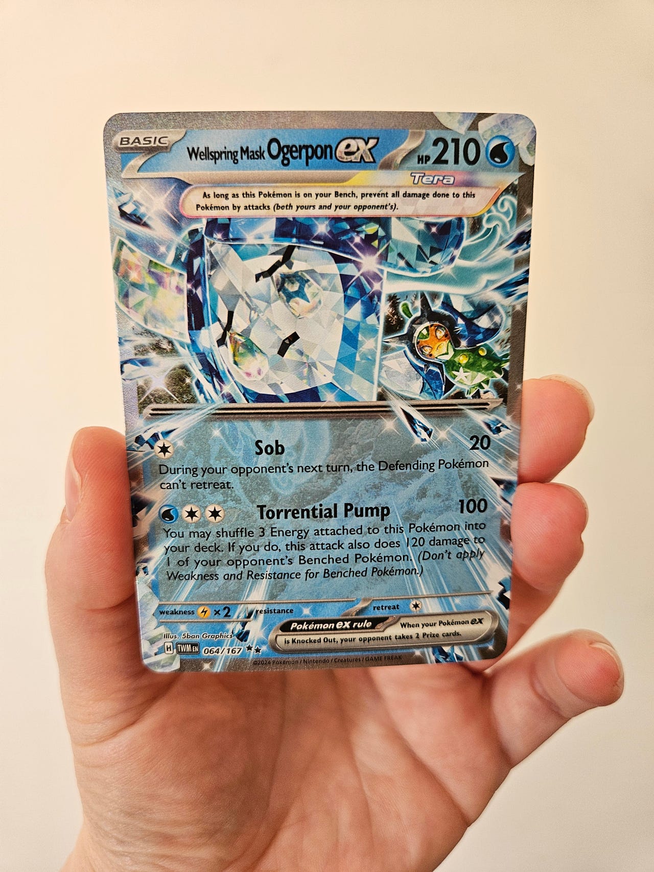 Wellspring Mask Ogerpon Ex 064/167 Twilight Masquerade pokemon tcg kort |  FINN-torget