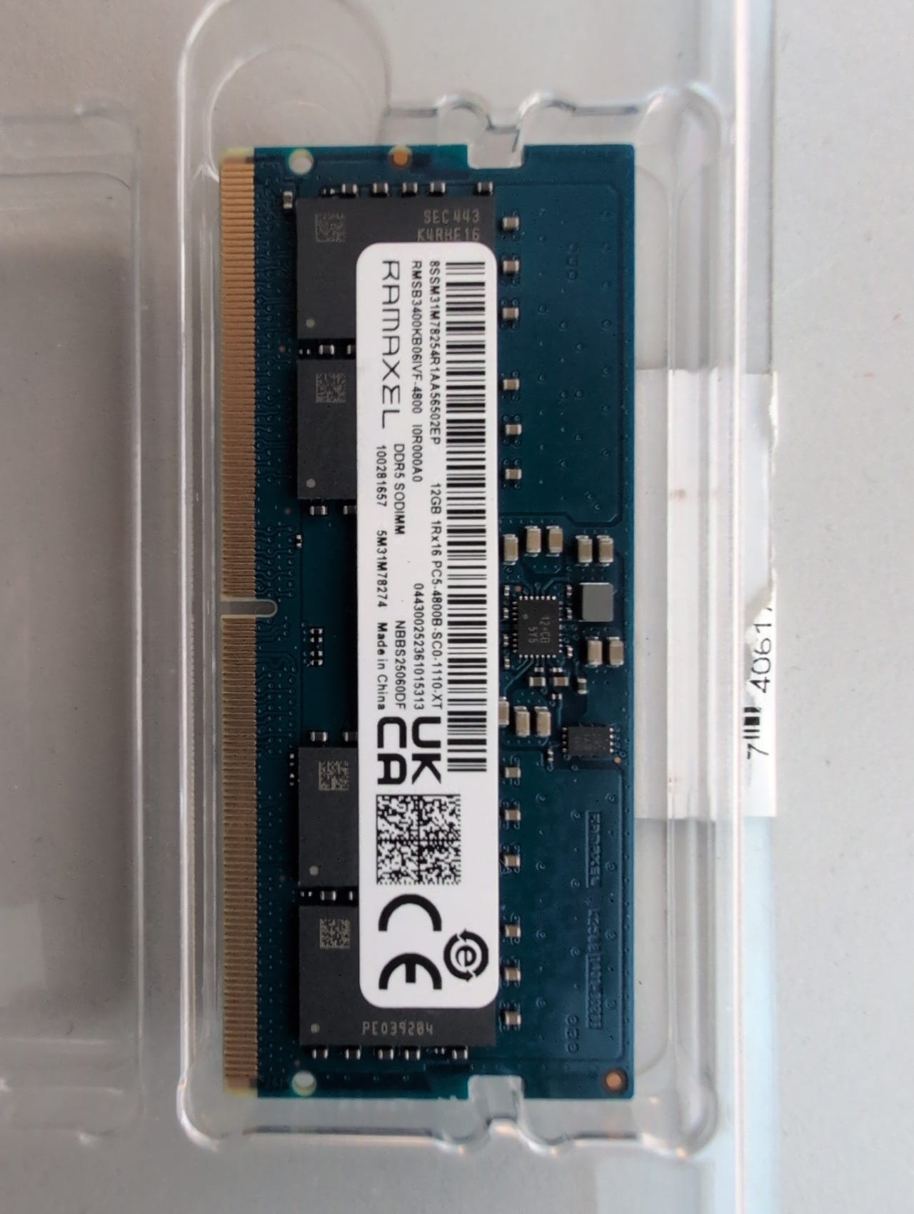 Ramaxel 12GB DDR5 RAM 4800MHz SODIMM (PC5-4800B) | FINN-torget