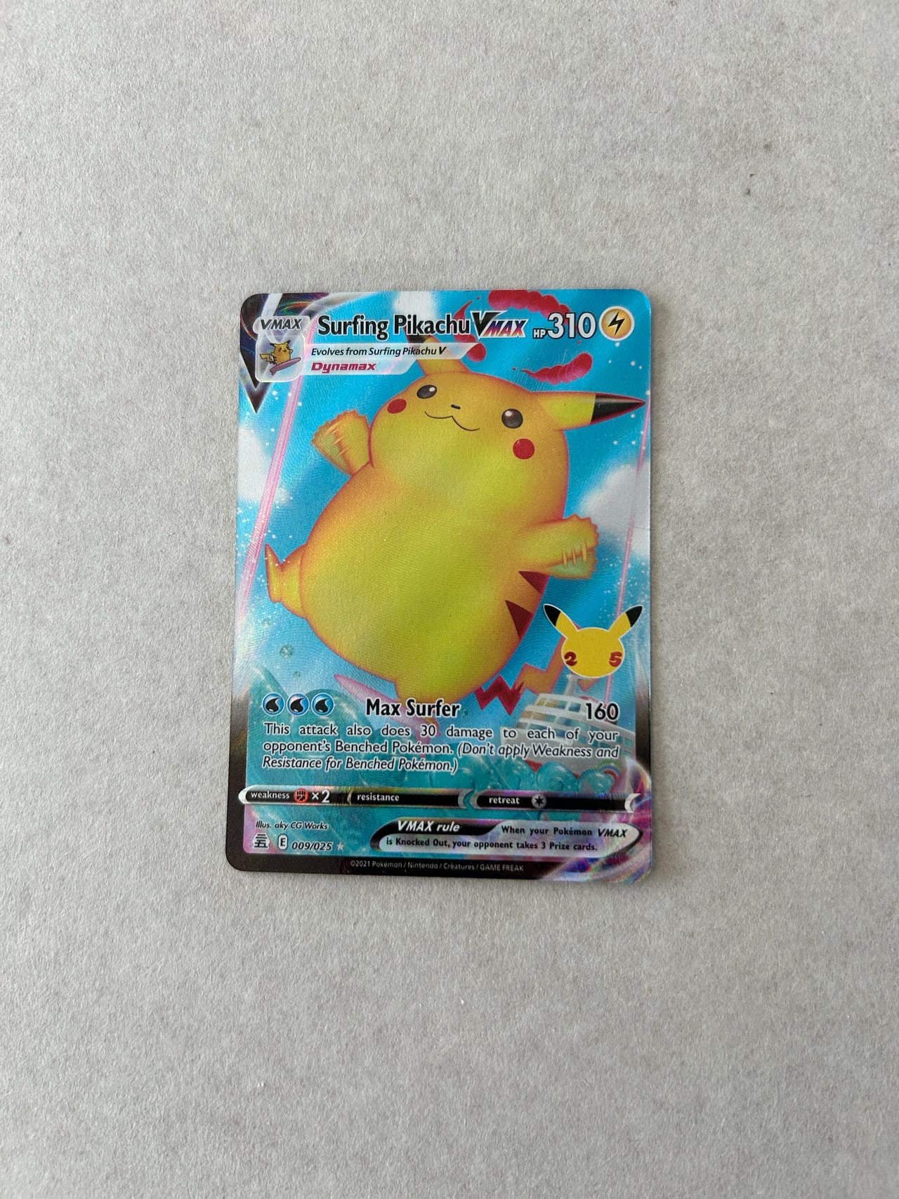 surfing pikachu vmax pokemon card Amazon.com: Surfing Pikachu VMAX - 009/025