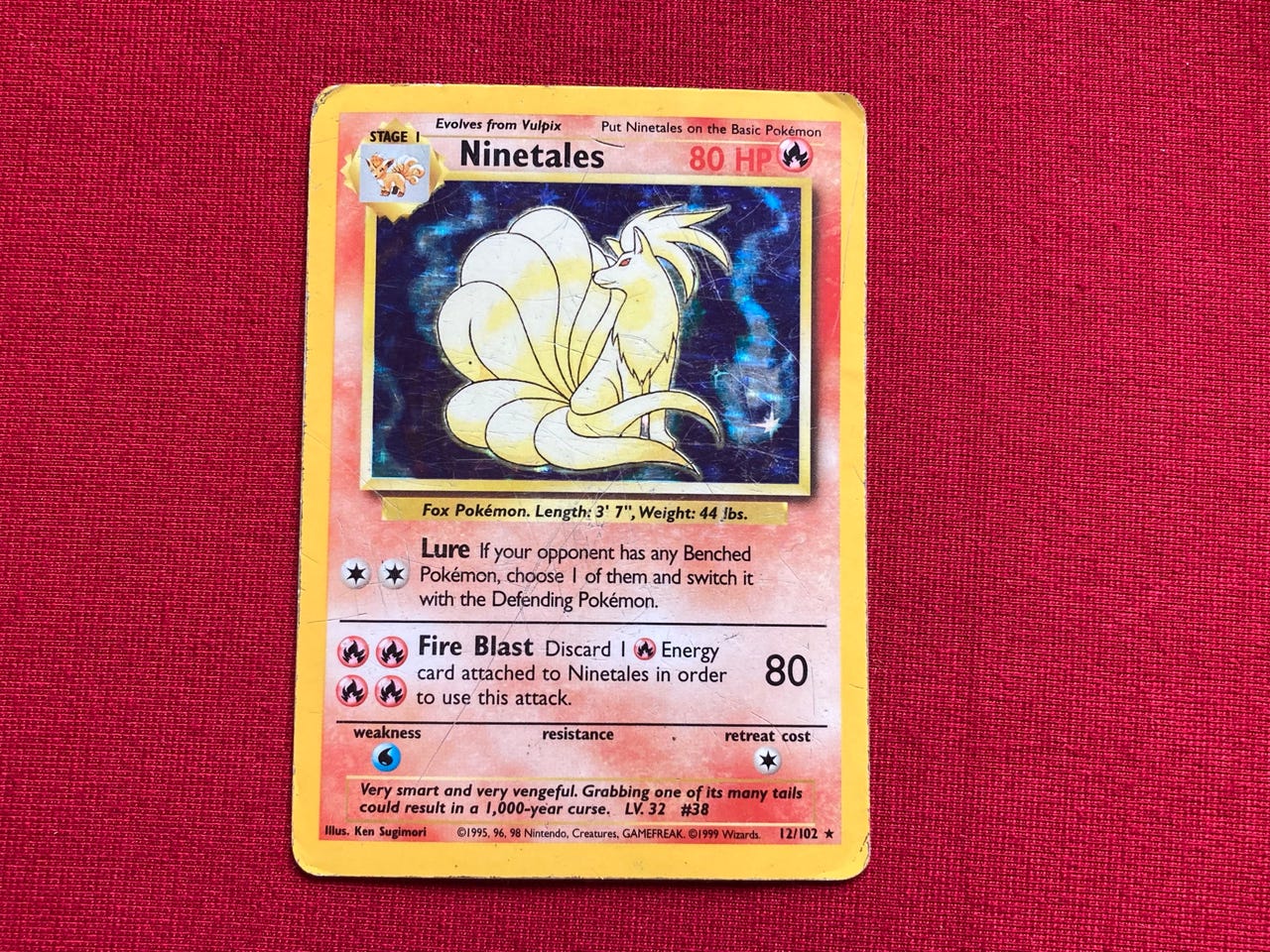 1999 ninetales pokemon card 1999 Holo Rare Ninetails Pokémon Base Set PSA 8 – Kollector's Nest main image 1