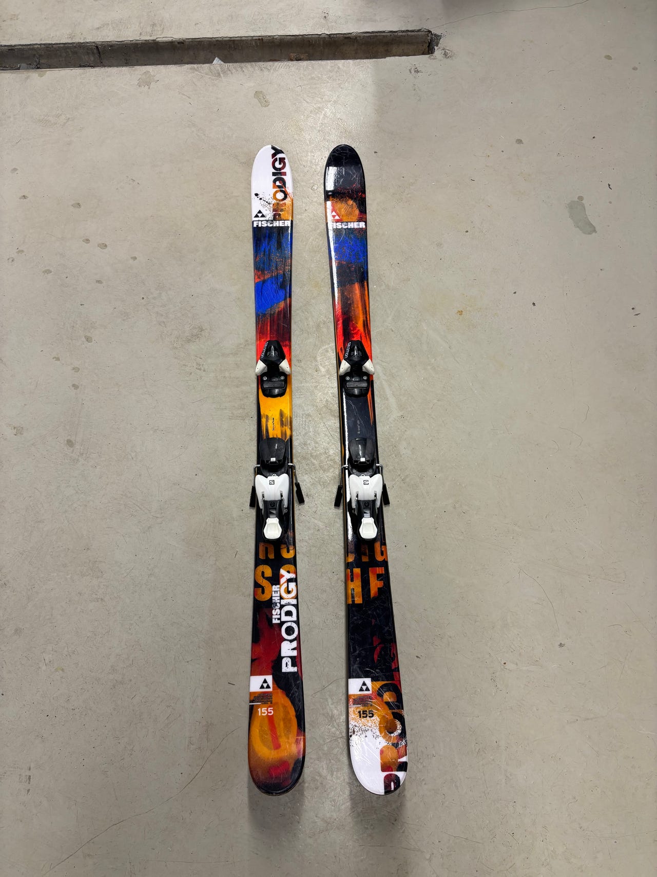 Fischer Prodigy Skis Alpine Junior Red Blue Prodigy Fischer スキー 155cm スキー