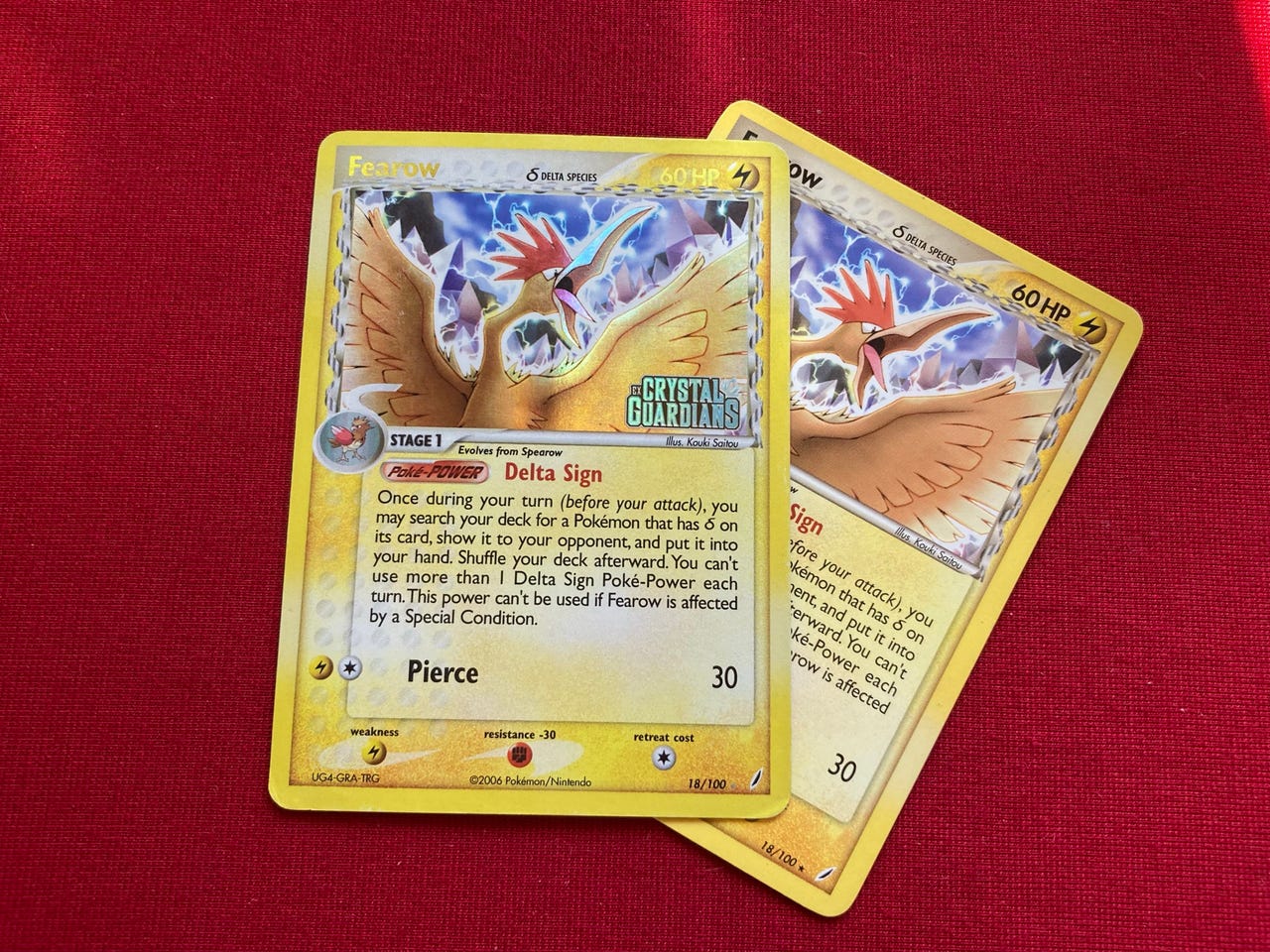 Vintage Fearow #18 Holo Pokemon Crystal Guardians Kort | FINN-torget