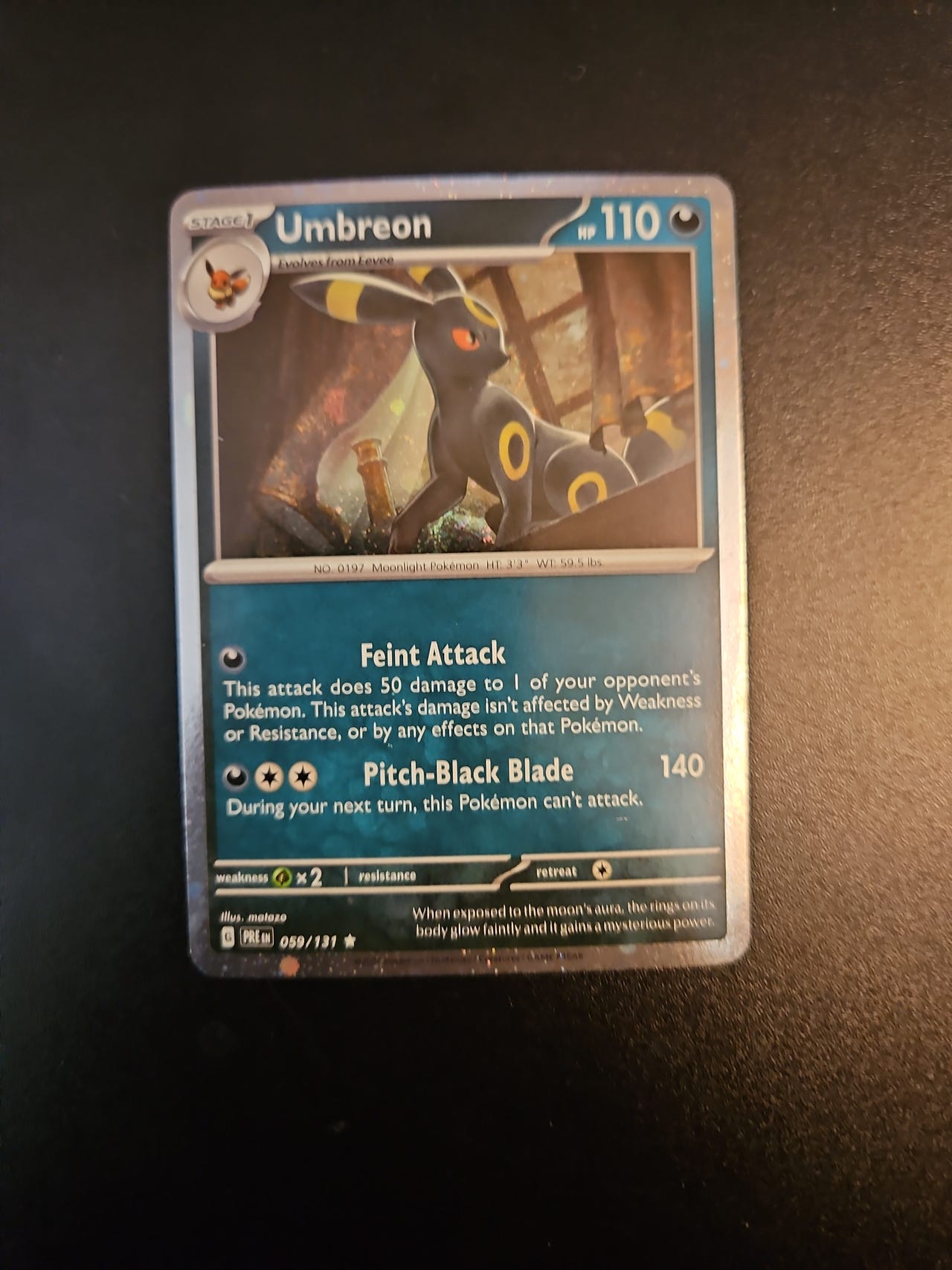 Umbreon 059/131 Cosmos Holo  Prismatic Evolutions Pokmon kort |  FINN-torget