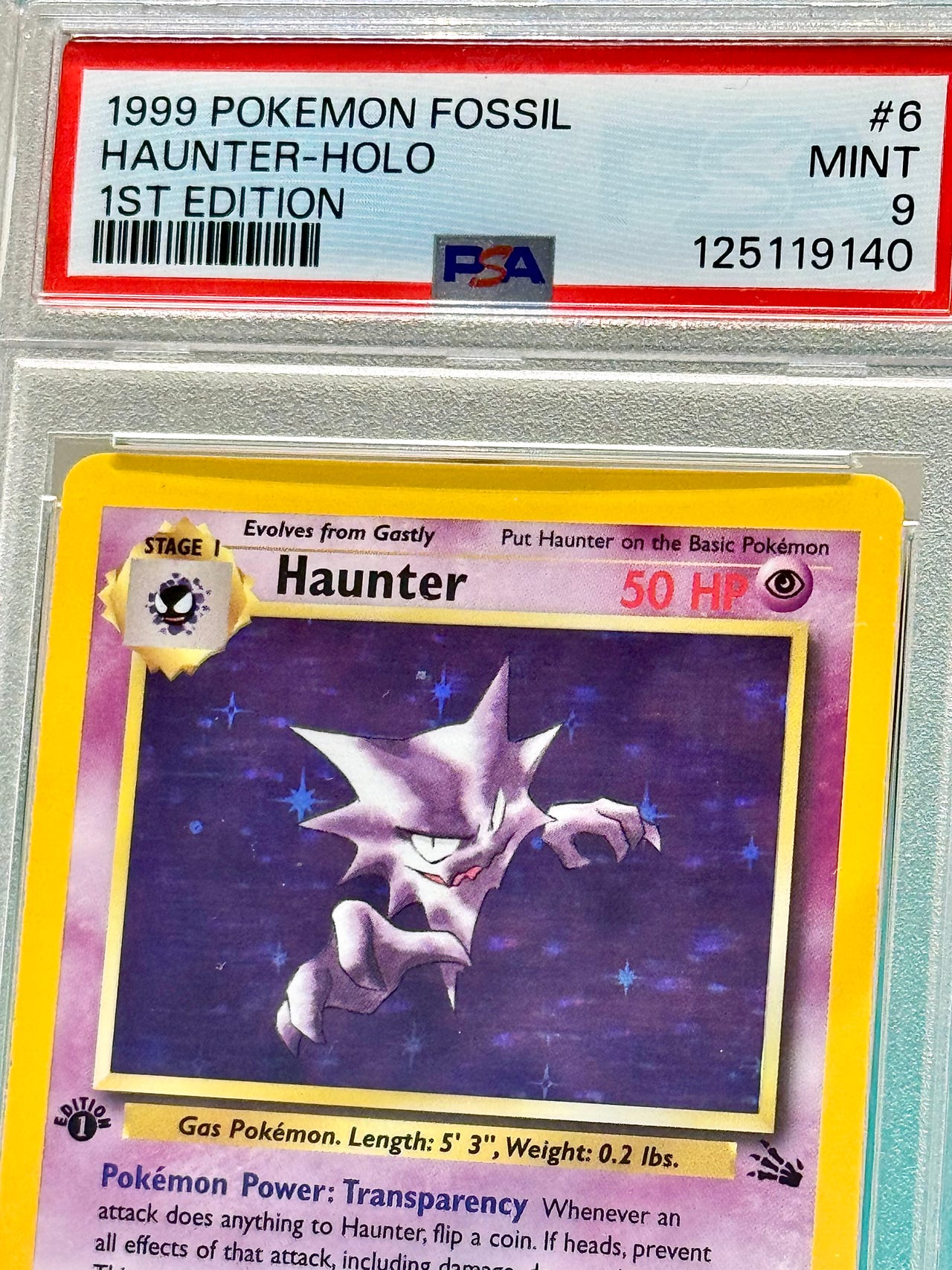 Haunter Holo #6/62 PSA 9 MINT  1999 Pokmon Fossil 1st Edition |  FINN-torget