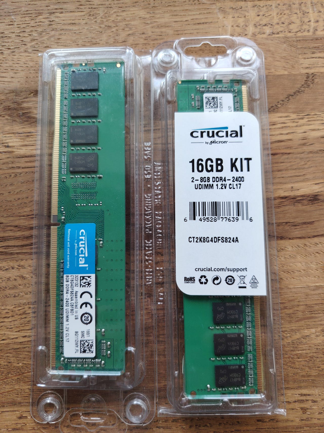 Crucial 16GB (2x8GB) DDR4 2400MHz RAM-kit | FINN-torget