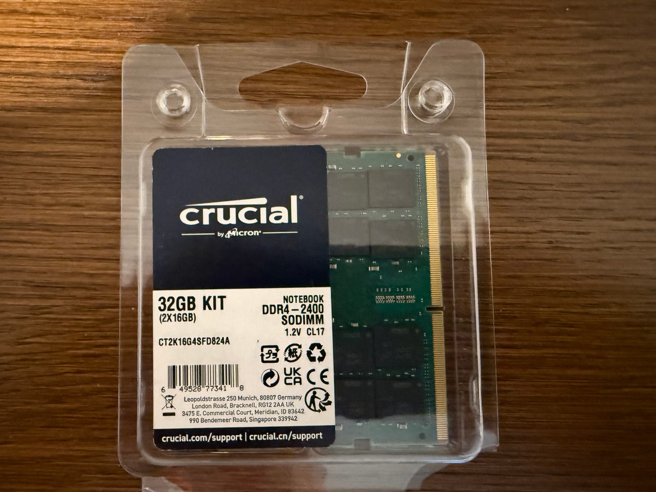 Crucial 32GB Kit (16GBx2) DDR4-2400 SODIMM | FINN-torget