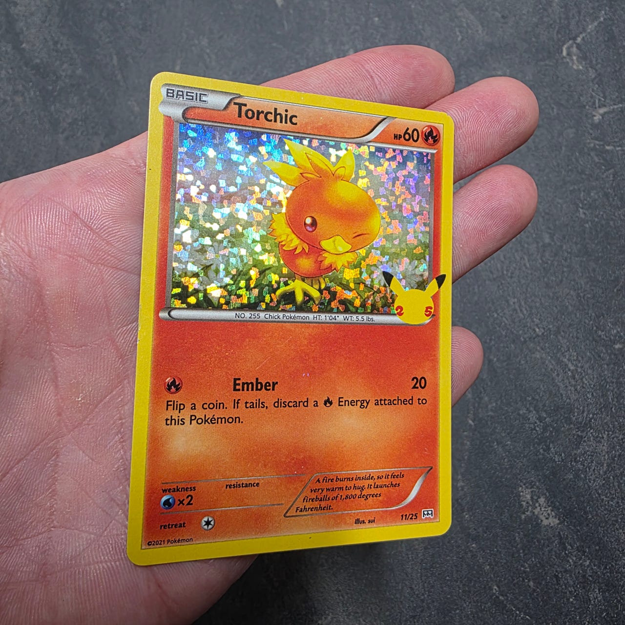 torchic pokemon card mcdonalds 11/25 Holo | McDonald's 25esimo Anniversario Pokemon Torchic McDonalds Promo CGC