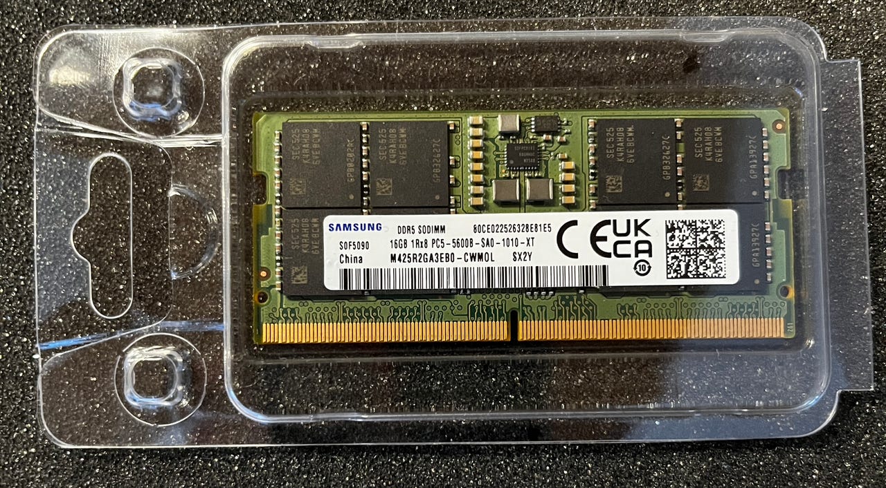 Samsung 16GB DDR5 SODIMM PC5-5600B – Laptop RAM | FINN-torget