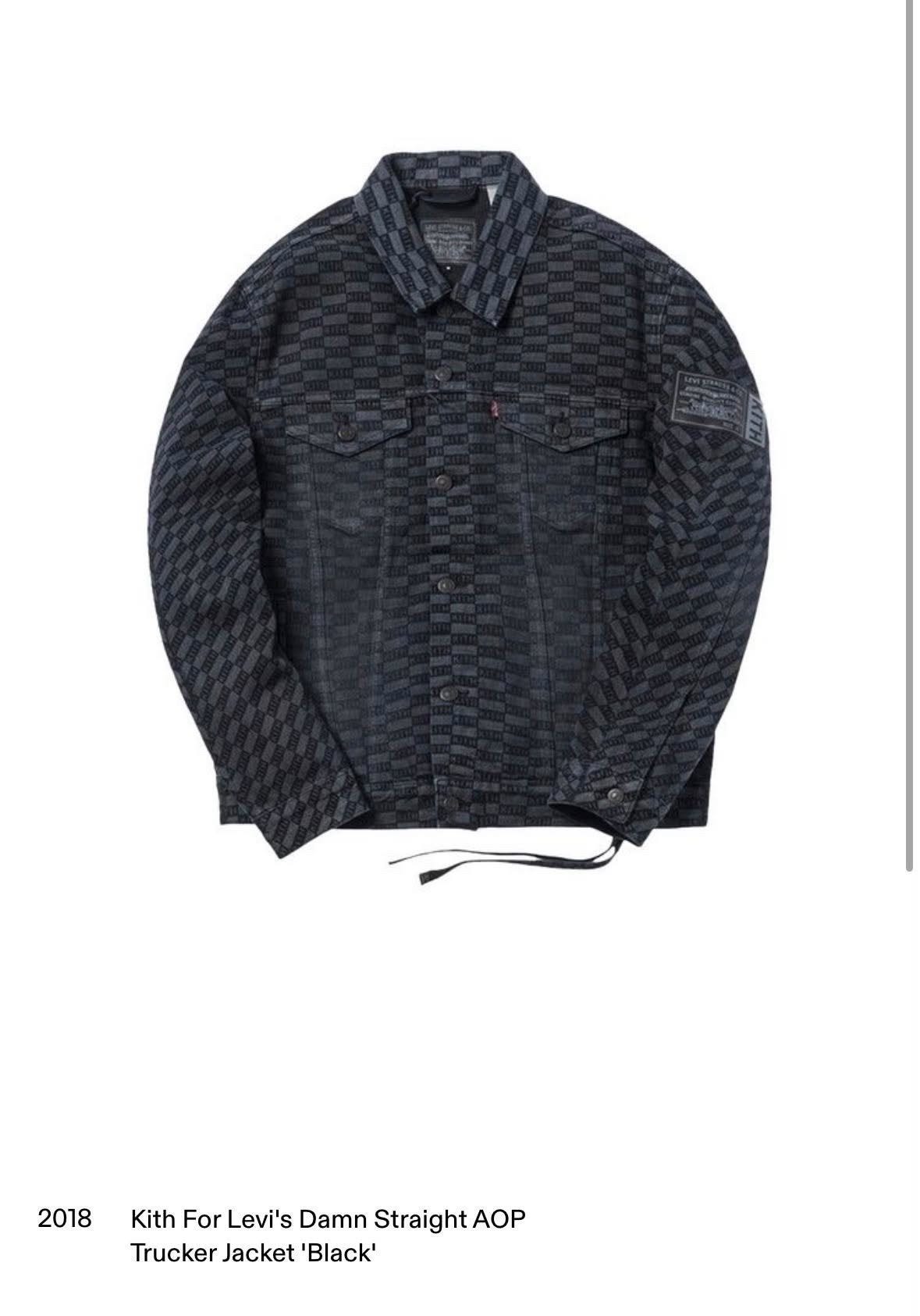 Kith x Levi's FW18 Trucker Jacket Black - Str. L - Ny med tags