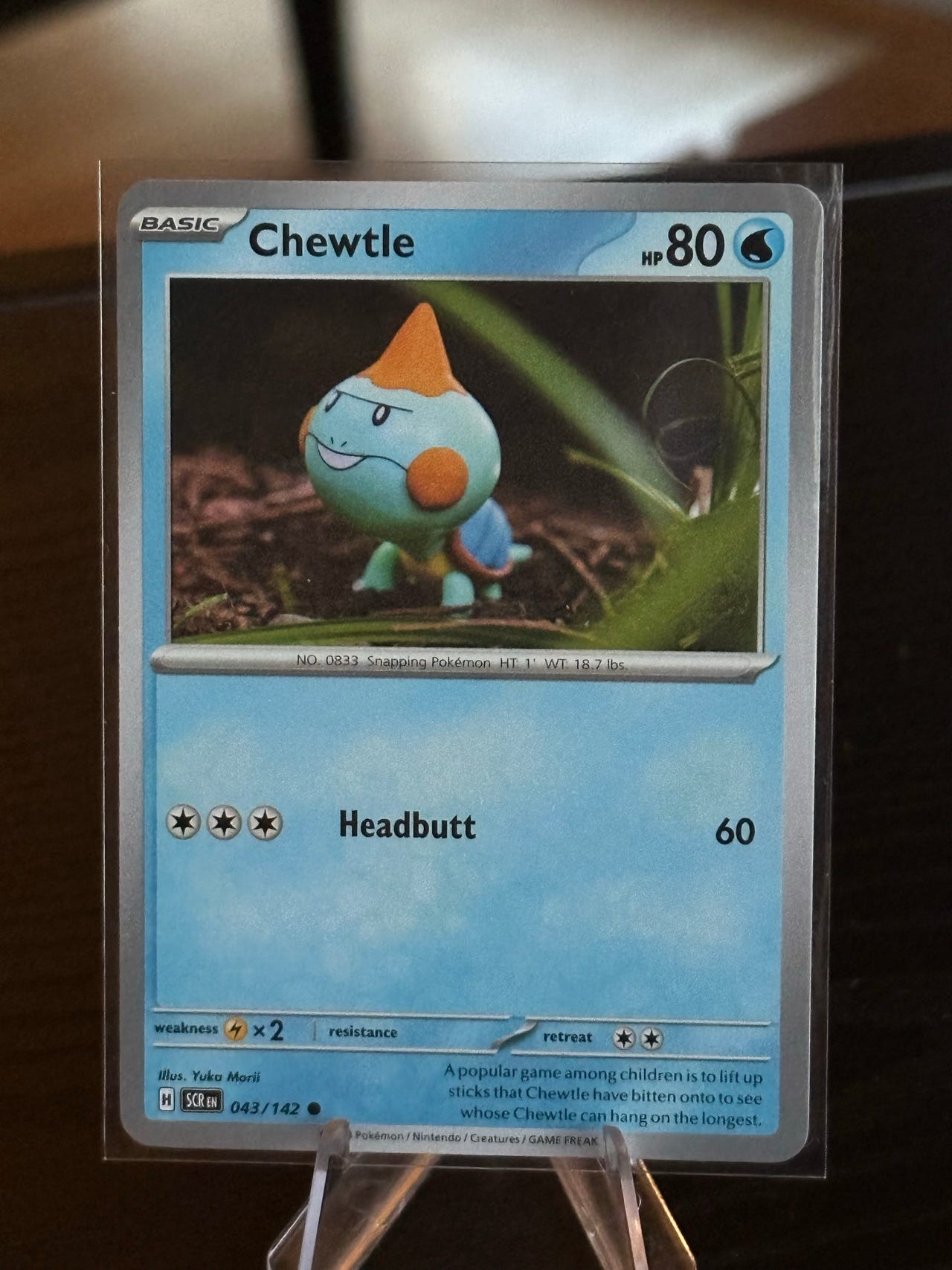 chewtle pokemon card value Khélocrok (Chewtle) SV028 Glittering Shiny - Ultraboost X Epée et Bouclier 4.5 Destinées Radieuses Placeholder Image Provided Chewtle - SV07: Stellar Crown