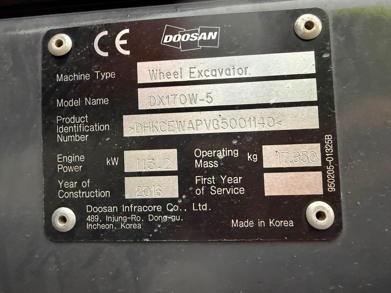 Doosan DX170W-5 – bilde 9 av 30