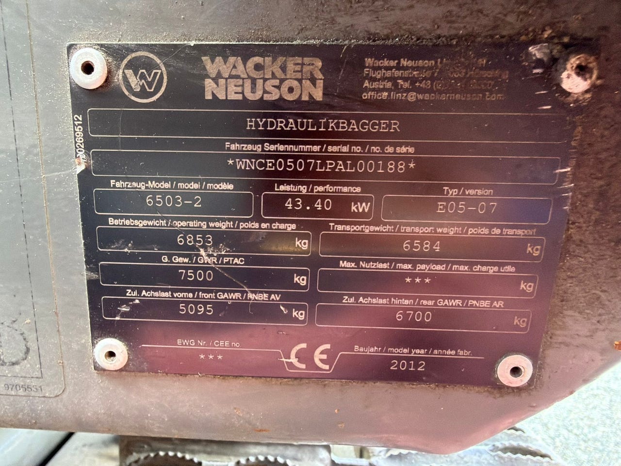 Wacker Neuson 6503-2 E05-07 – bilde 12 av 17
