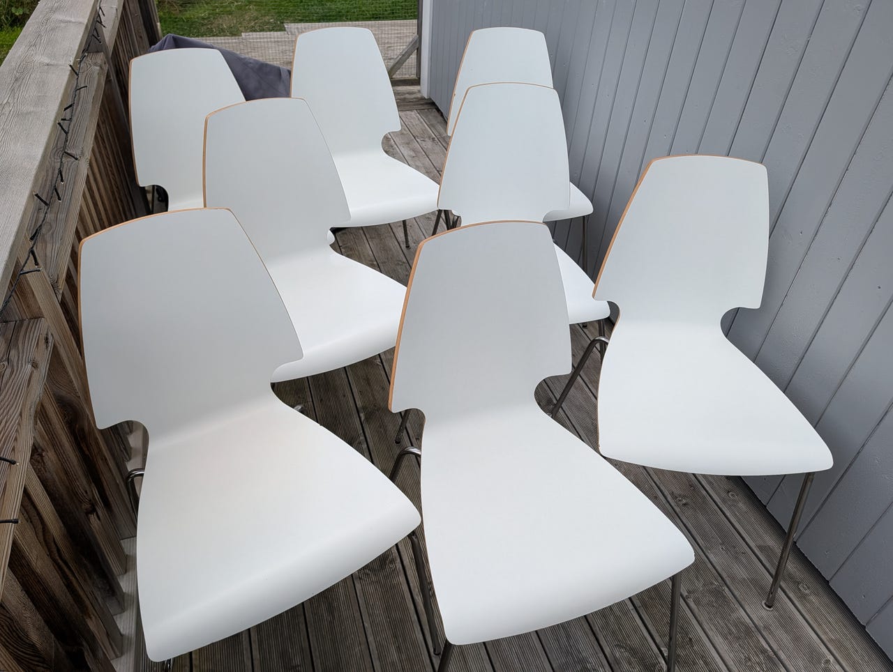 8 stk. IKEA Vilmar stoler – klassisk retro og stabelbare!