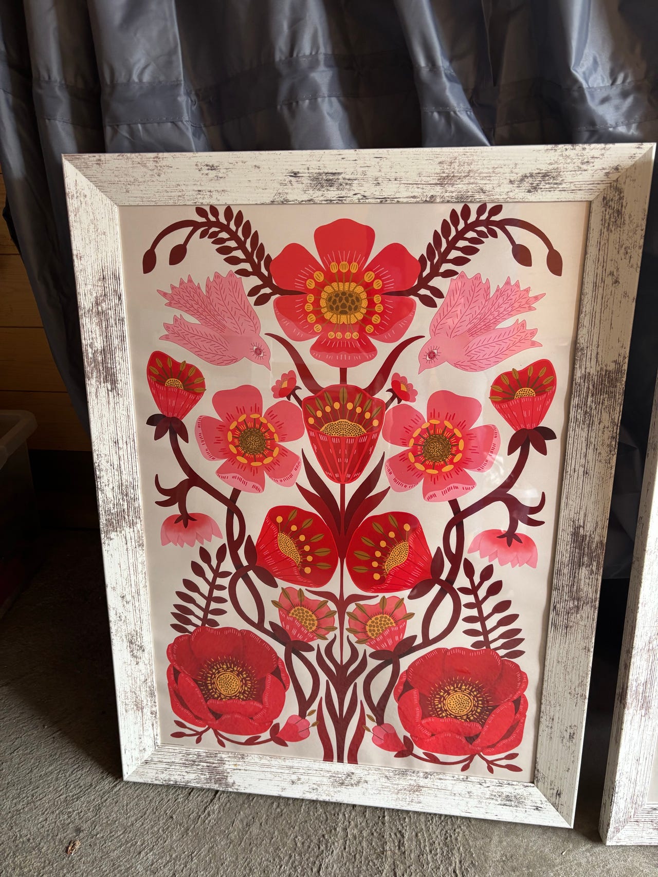 IKEA veggbilder med blomstermotiv i ramme