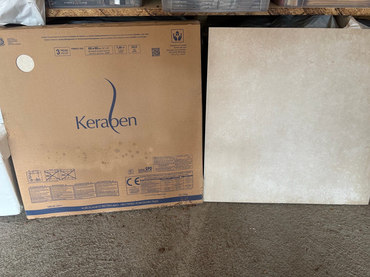 Keraben Rue de Paris Ivory vegg 25x70 og gulvfliser 60x60 cm