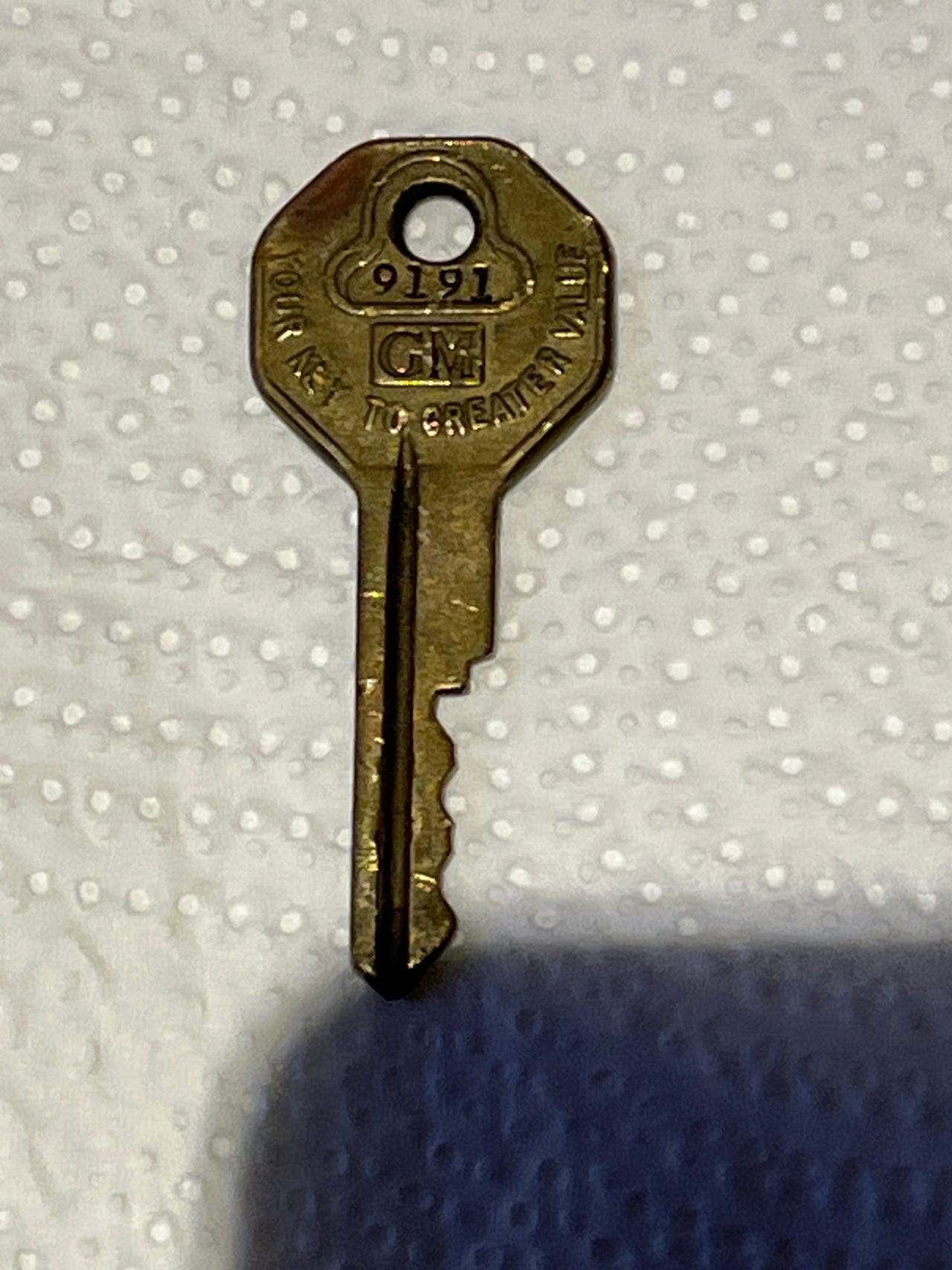 Bilnøkkel/Tenningsnøkkel GM - vintage