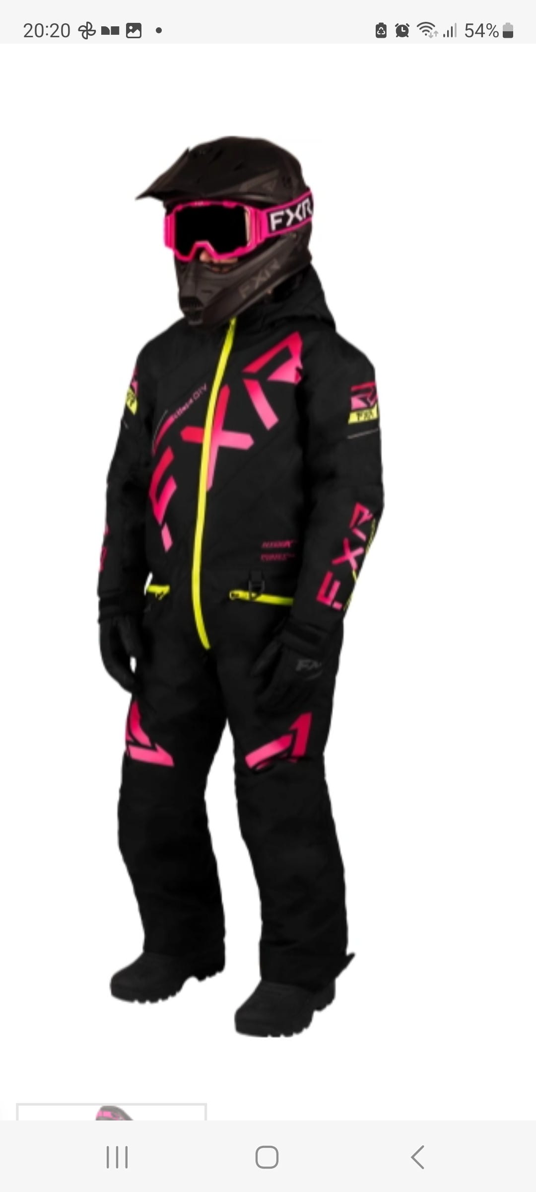 FXR snøscooter dress, Yth cx monosuite