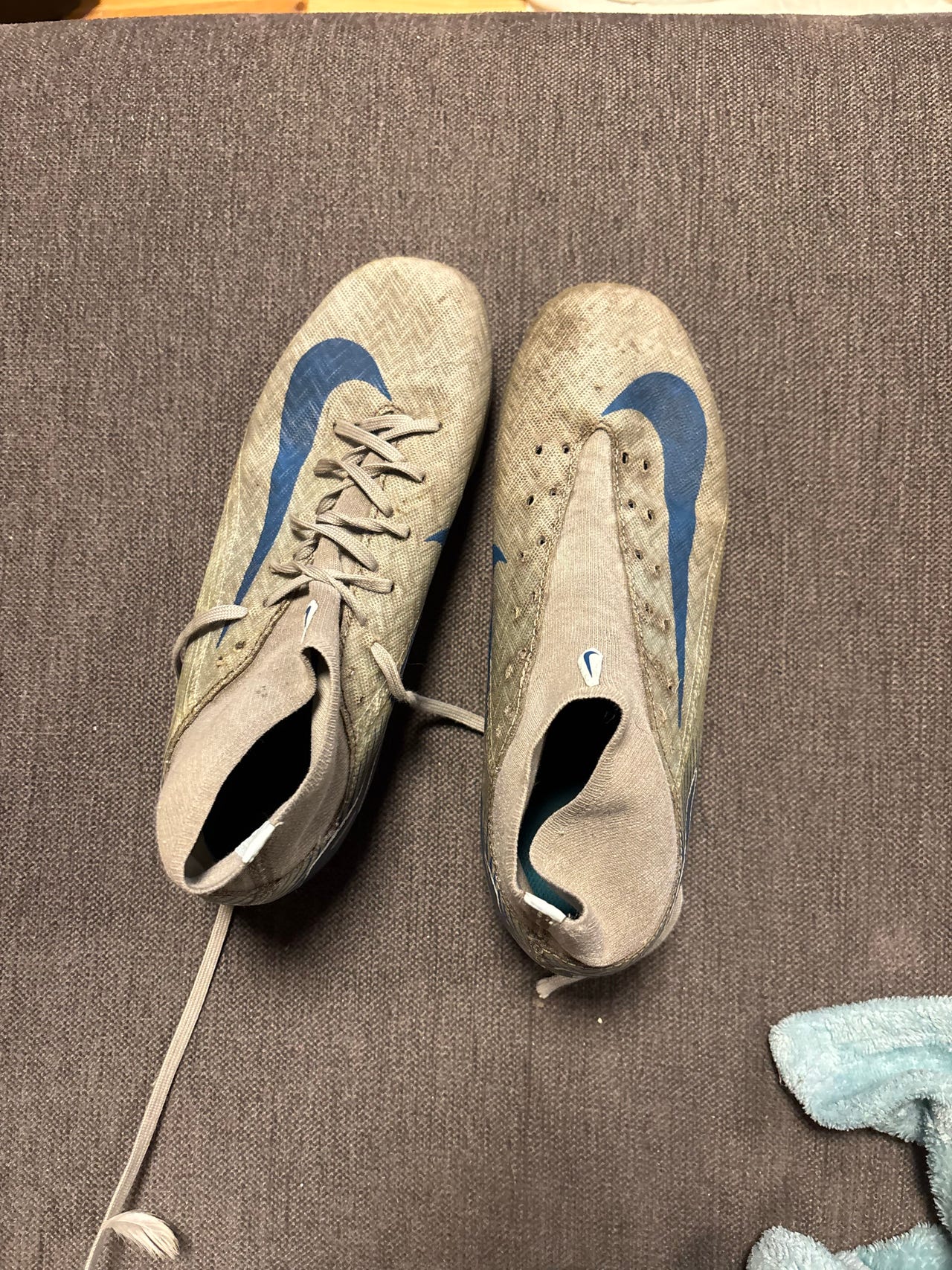 Nike Mercurial fotballsko med sokk beige/blå