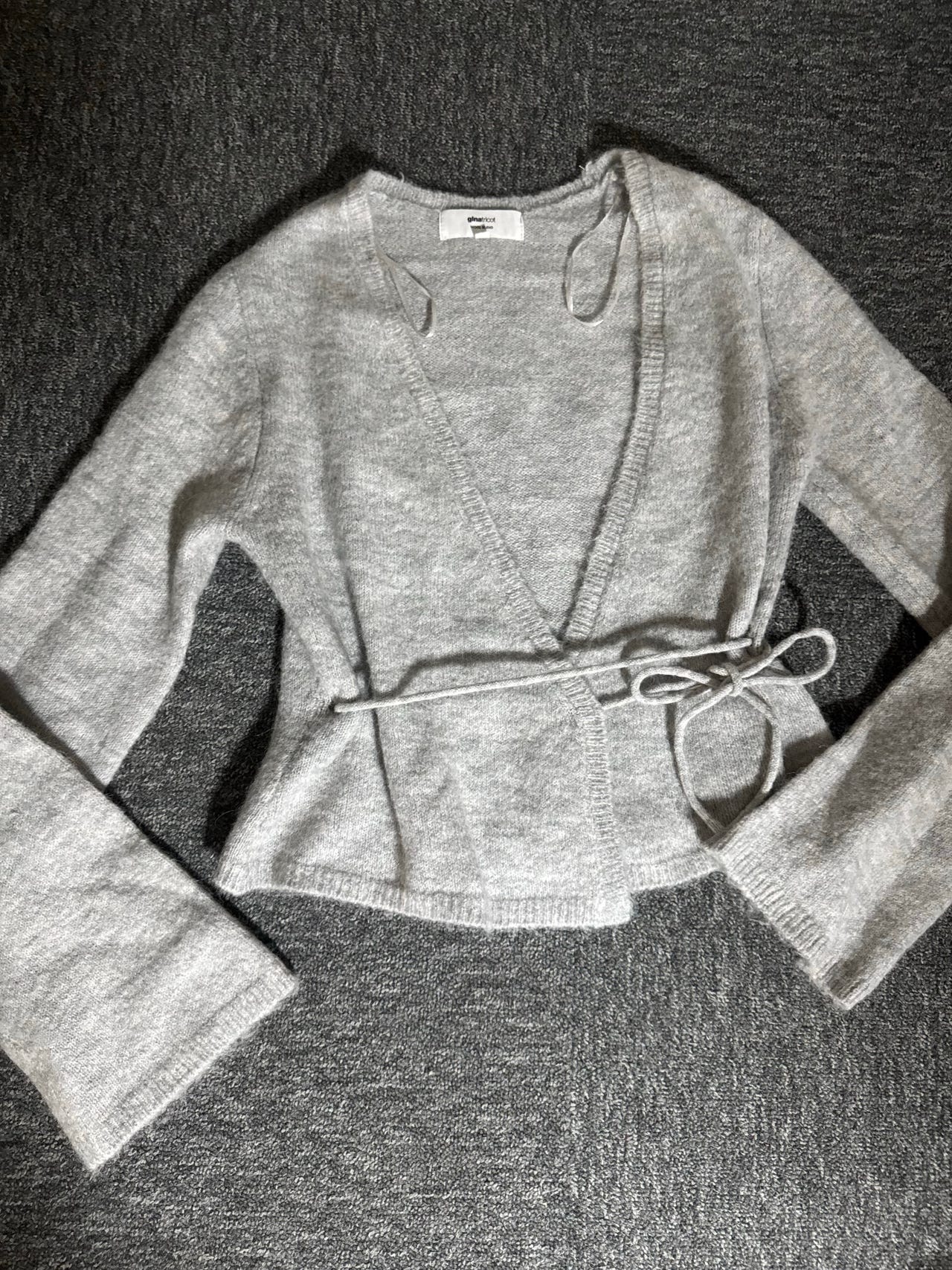 Gina Tricot ullcardigan XS grå