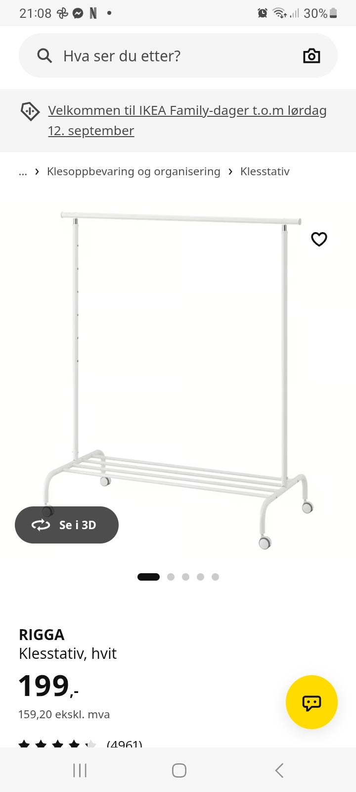 Stativ, sko klær.