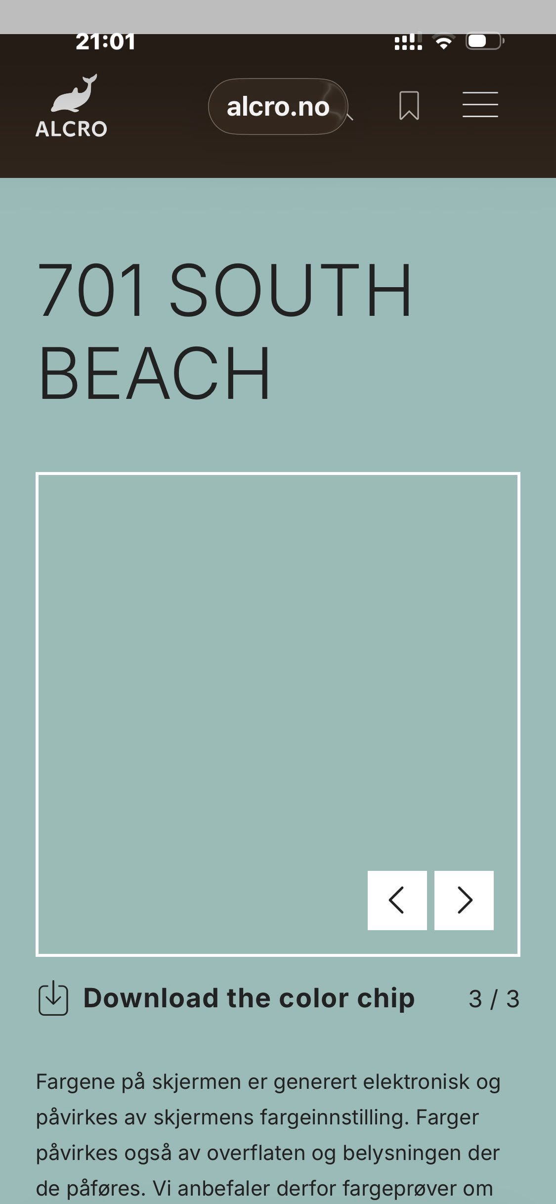 Alcro Milltex Aqua våtromsmaling A701 South Beach