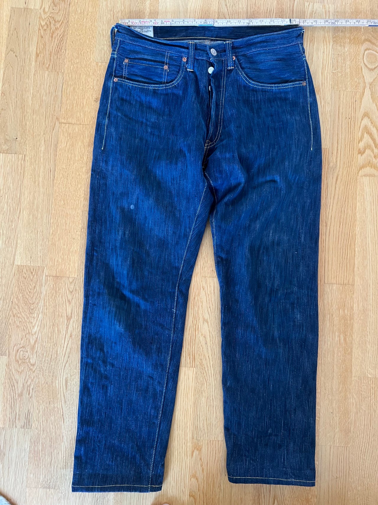 Studio D'Artisan jeans D1833 XL W34 blå bomull selvedge