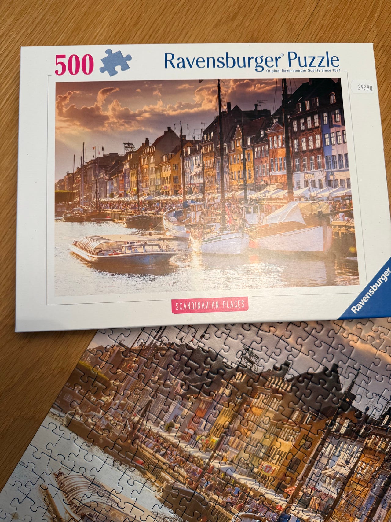 Ravensburger puslespill 500 brikker Nyhavn København