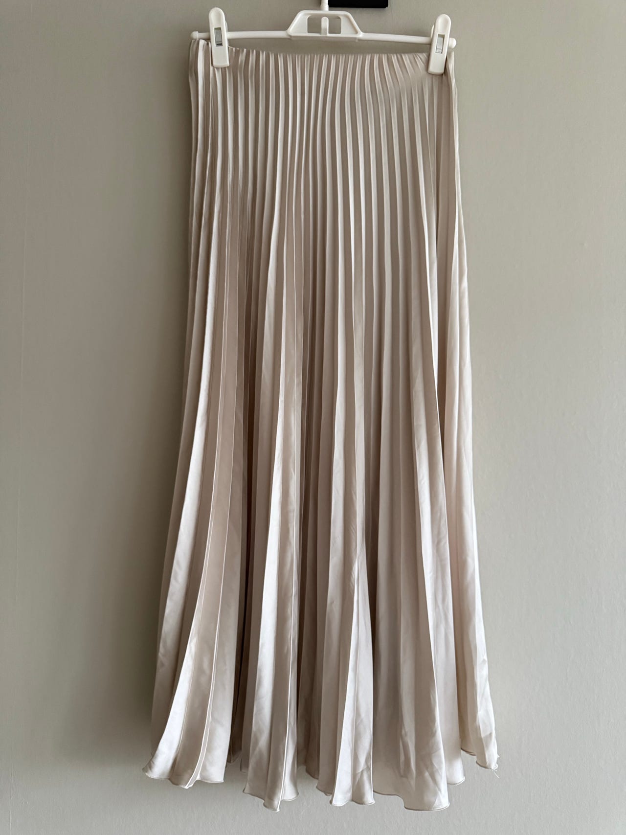 Zara plissert skjørt S beige dame