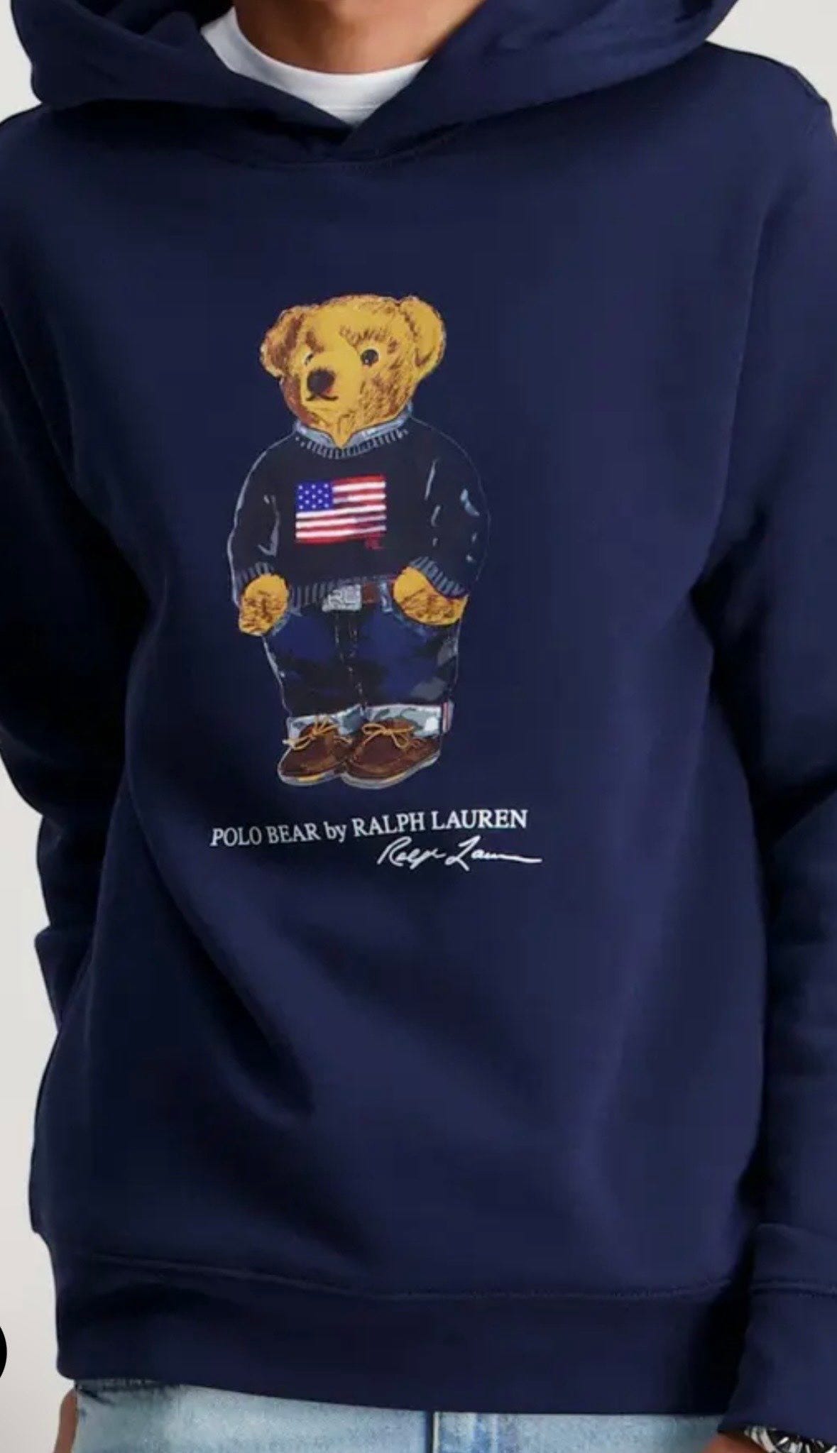 Polo Ralph Lauren hettegenser Polo Bear barn 8 år.