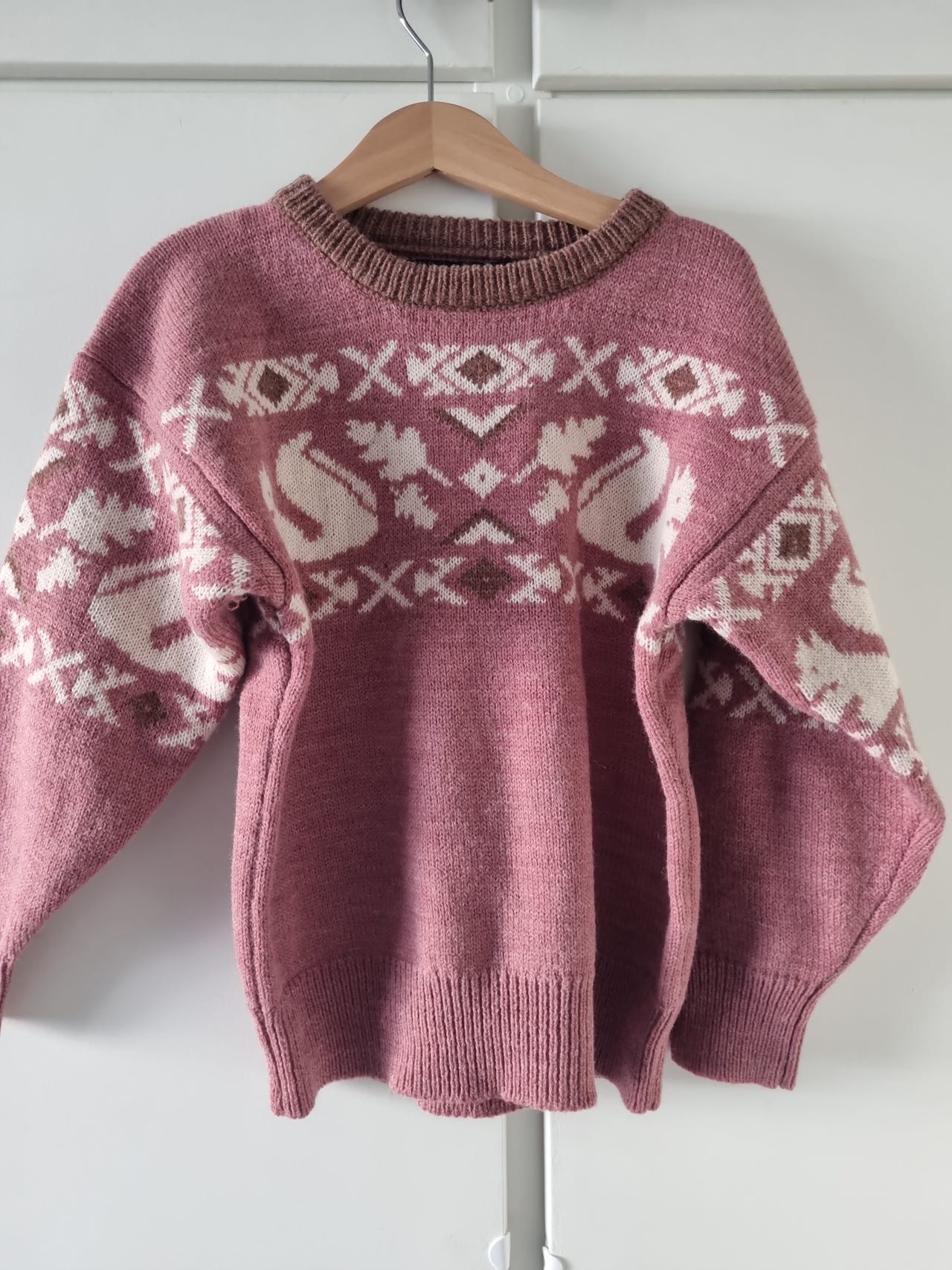 Vikafjell ullgenser barn str 116 rosa unisex