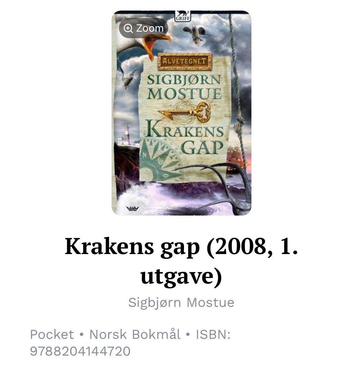 Sigbjørn Mostue Kråkens gap bok (pocket, norsk bokmål)