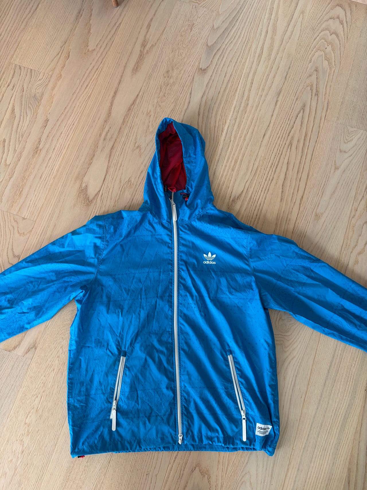 Adidas jakke XL blå herre
