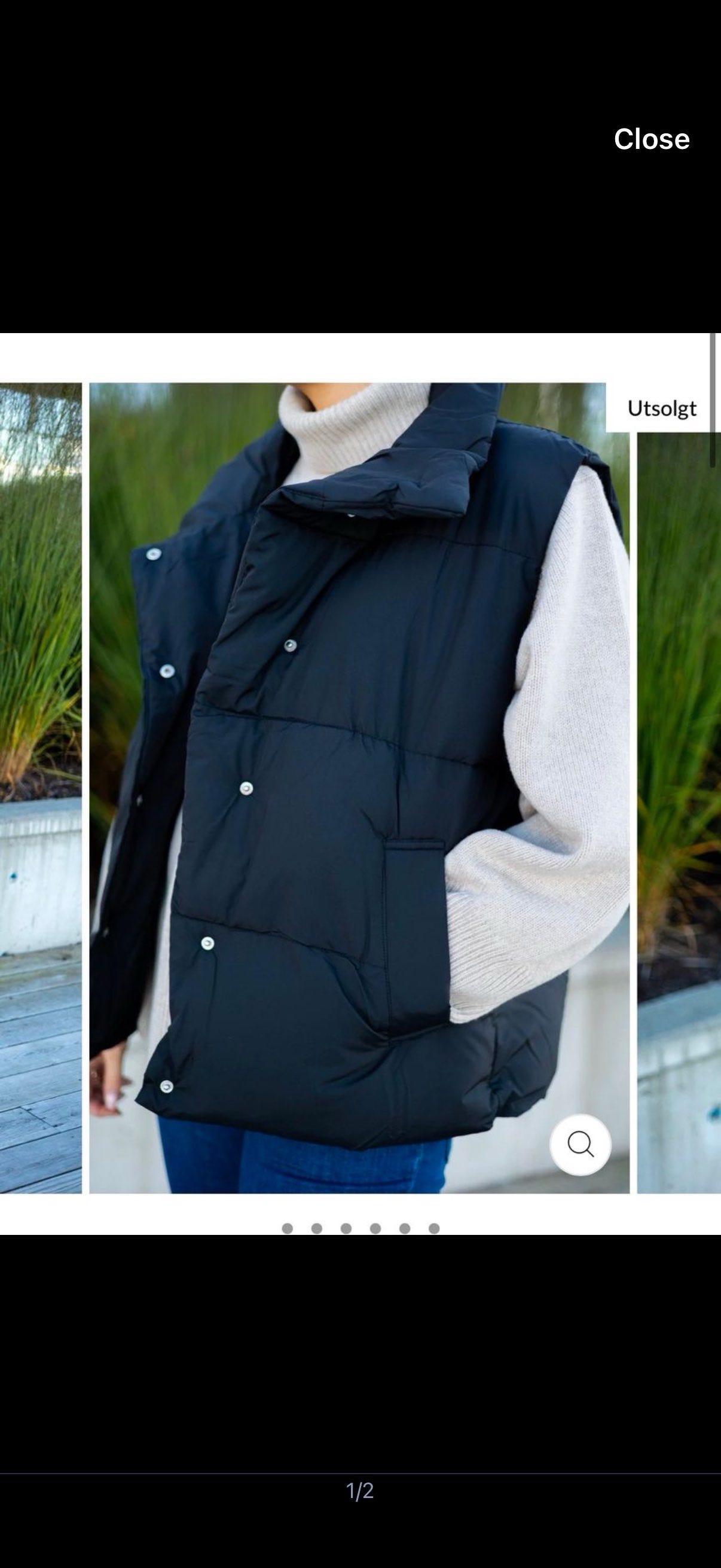 Inwear oversized sort vest