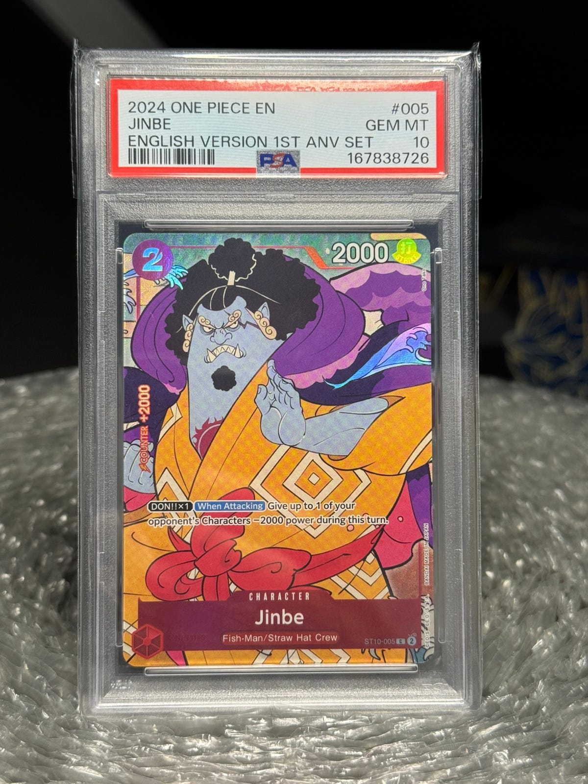 JINBE ジンベエ PSA10 1st ANV SET psa10 One Piece 1st Anniversary Set Jinbe Promo PSA 10 (OP01-005) | FINN