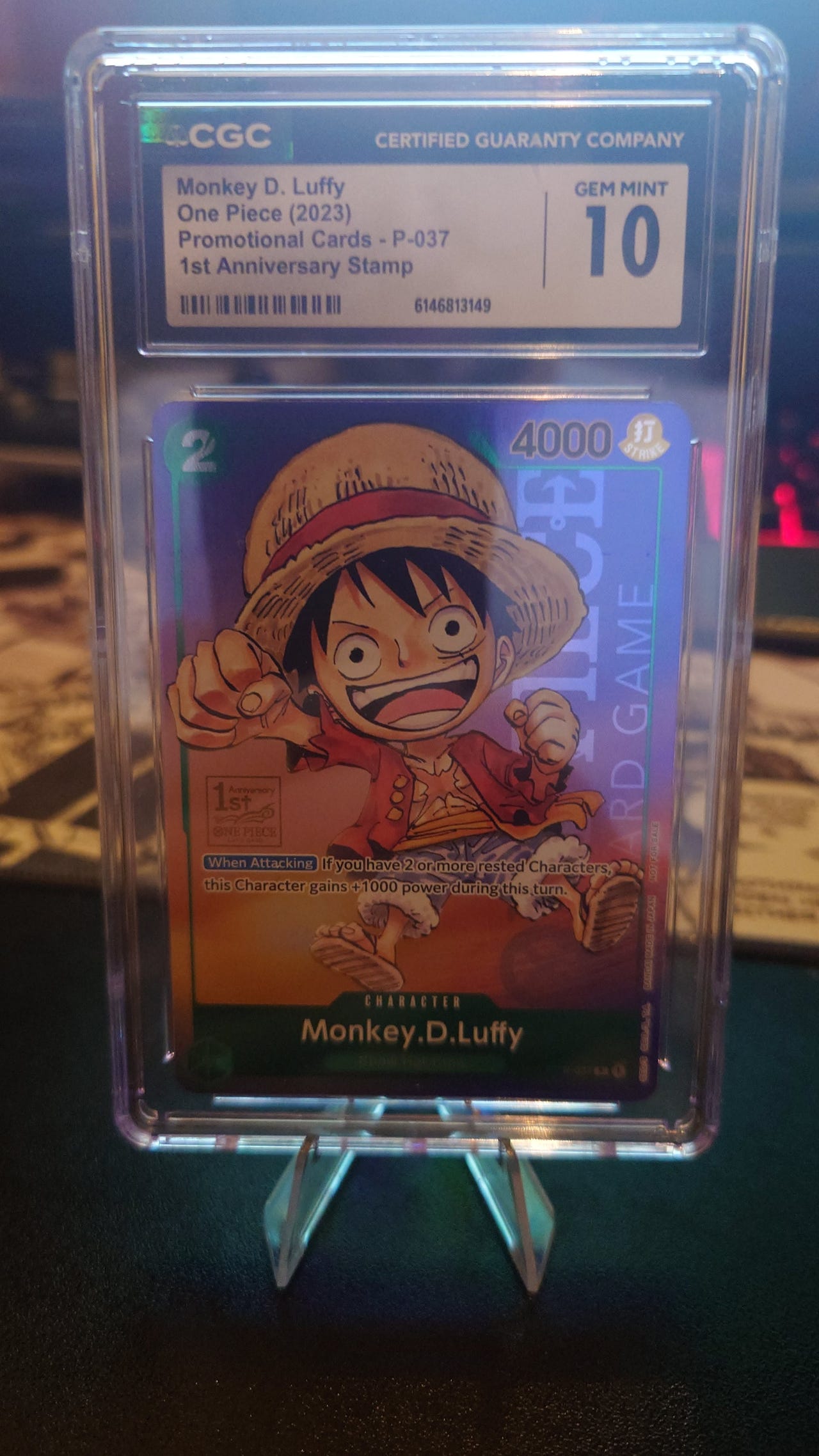 SJ ELF-JAPAN 10th Anniversary トレカドンヘ Monkey.D.Luffy [1st Anniversary Tournament] P-037 CGC 10 | FINN-torget